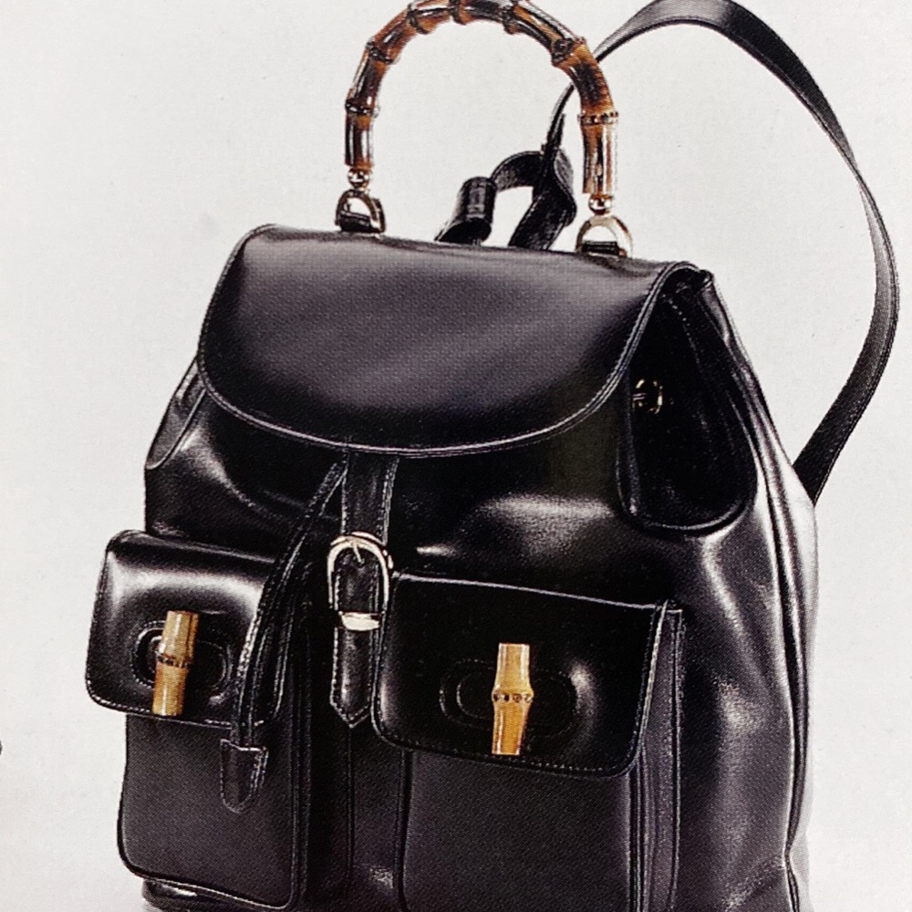 Gucci - vintage bamboo line style backpack